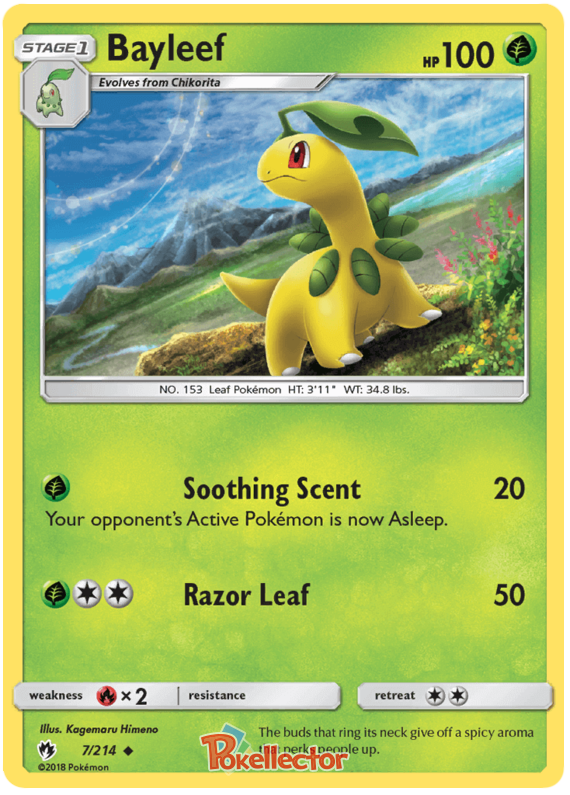 Pokemon Card Lost Thunder 7/214 007/214 Bayleef Uncommon *MINT*