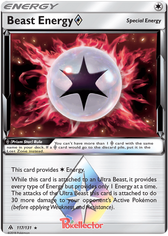 Pokemon Card Forbidden Light 117/131 Beast Energy Prism Star Prism Rare *MINT*