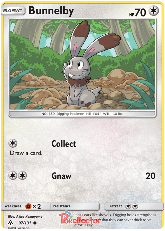 Pokemon Card Forbidden Light 97/131 097/131 Bunnelby Common *MINT*