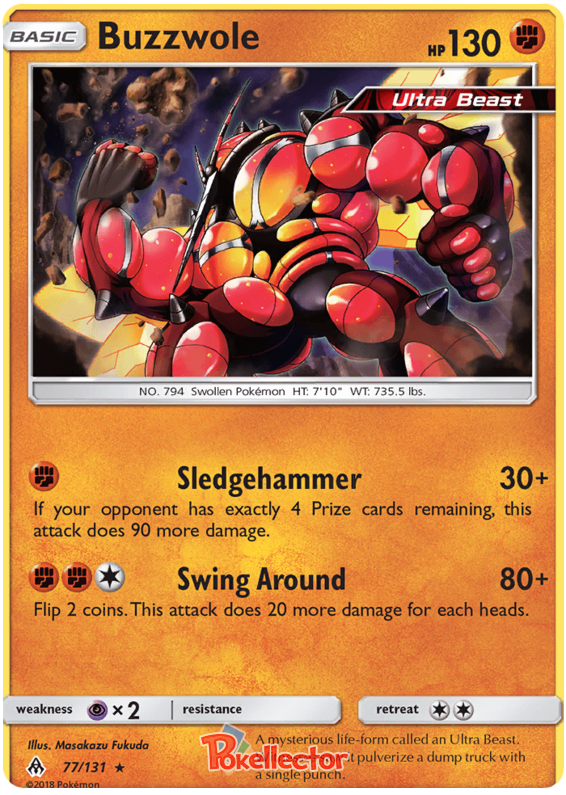 Pokemon Card Forbidden Light 77/131 077/131 Buzzwole Rare *MINT*