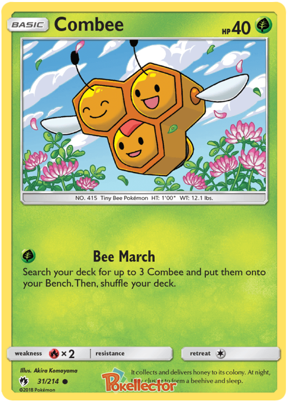 Pokemon Card Lost Thunder 31/214 031/214 Combee Common *MINT*