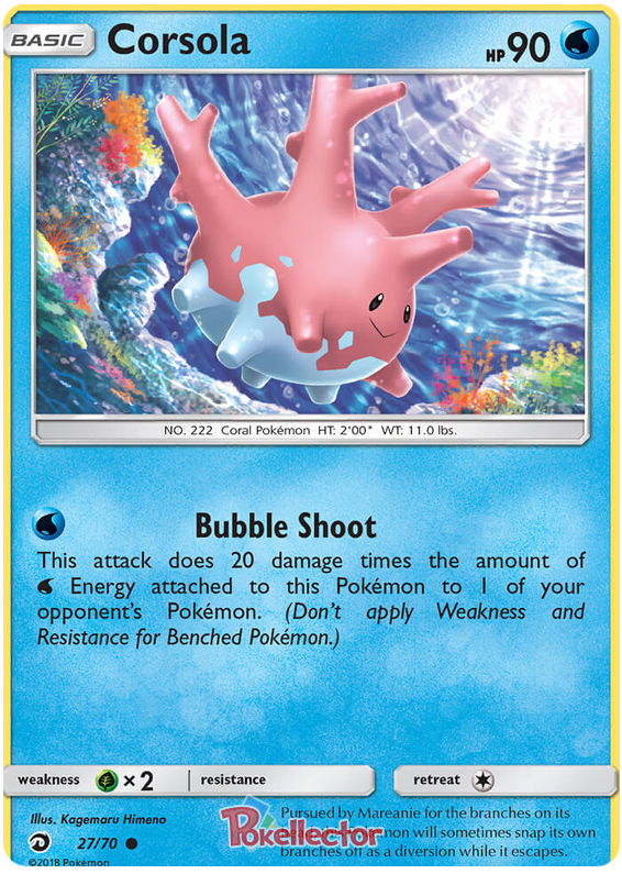 Pokemon Card Dragon Majesty 27/070 027/070 Corsola Common