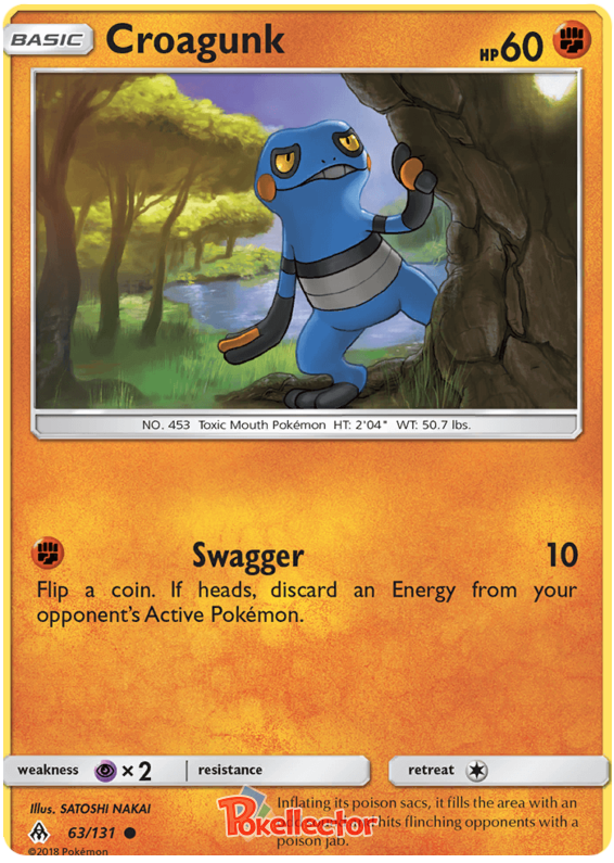 Pokemon Card Forbidden Light 63/131 063/131 Croagunk Common *MINT*