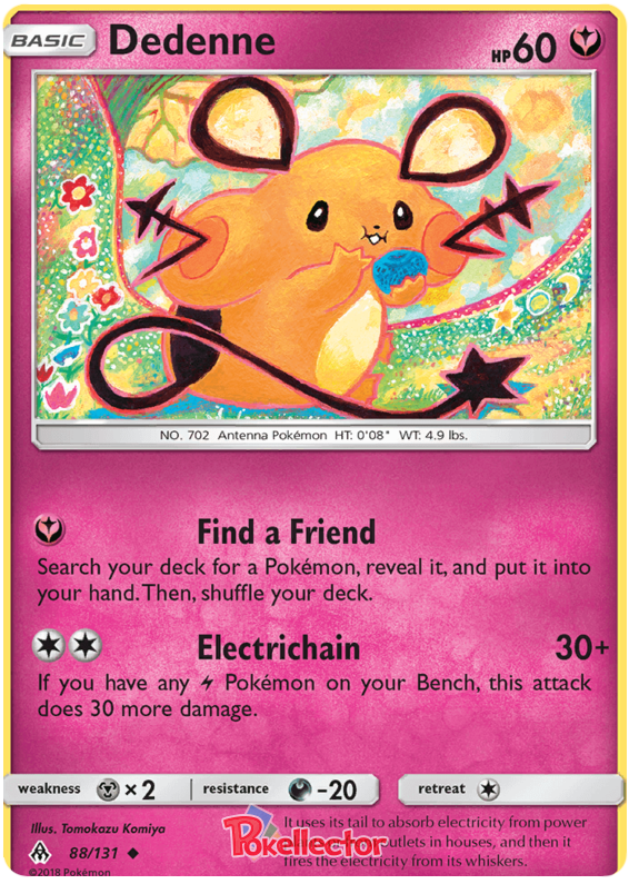 Pokemon Card Forbidden Light 88/131 088/131 Dedenne Uncommon *MINT*