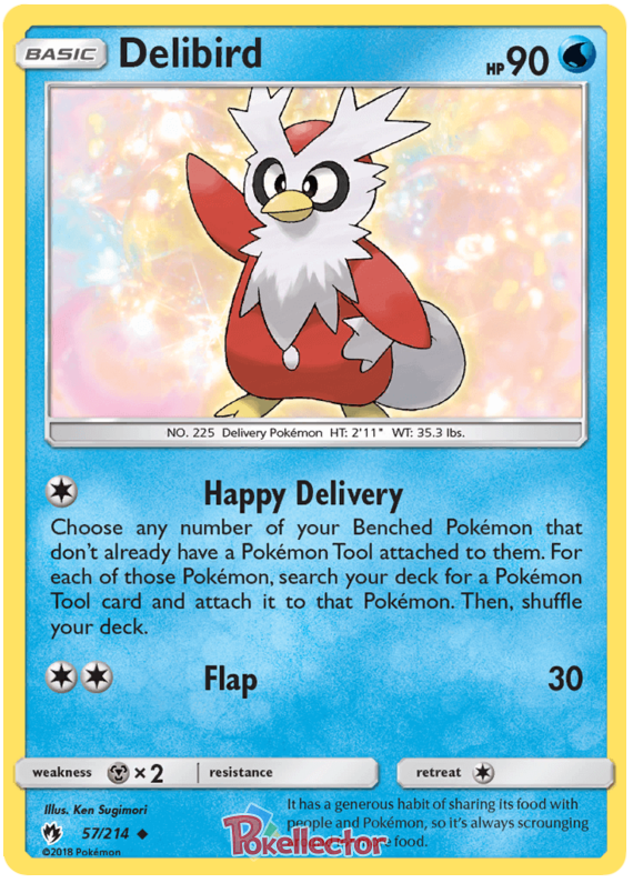 Pokemon Card Lost Thunder 57/214 057/214 Delibird Uncommon *MINT*