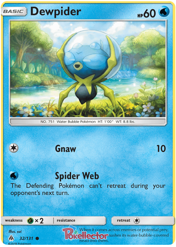 Pokemon Card Forbidden Light 32/131 032/131 Dewpider Common *MINT*