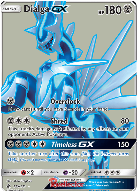 Pokemon Card Forbidden Light 125/131 Dialga GX Full Art *MINT*