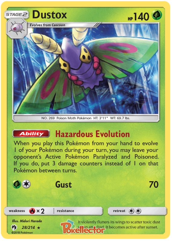 Pokemon Card Lost Thunder 28/214 028/214 Dustox Rare *MINT*