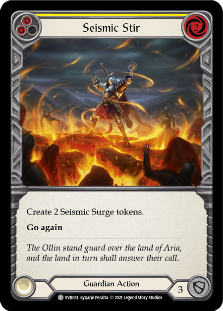 Flesh and Blood Everfest First Edition C EVR031 Seismic Stir (Yellow) Rainbow