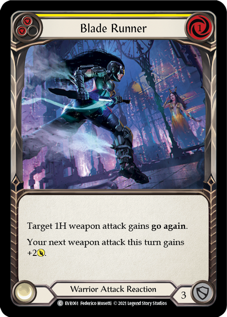 Flesh and Blood Everfest First Edition C EVR061 Blade Runner (Yellow) Standard