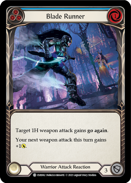 Flesh and Blood Everfest First Edition C EVR062 Blade Runner (Blue) Rainbow