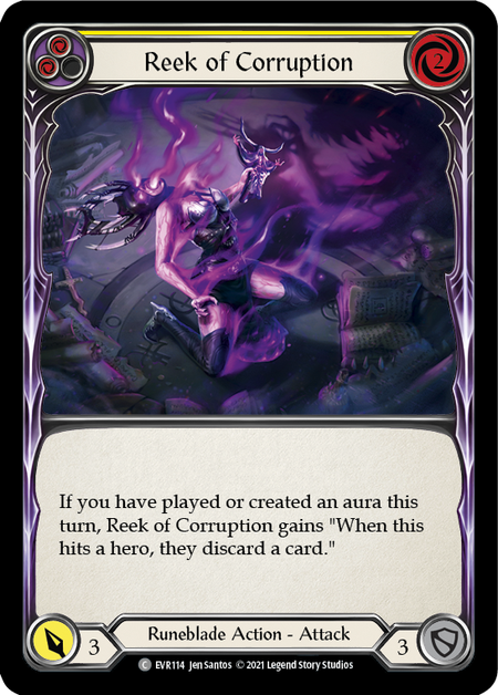 Flesh and Blood Everfest First Edition C EVR114 Reek of Corruption (Yellow) Standard