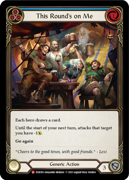 Flesh and Blood Everfest First Edition M EVR160 This Round's on Me Rainbow