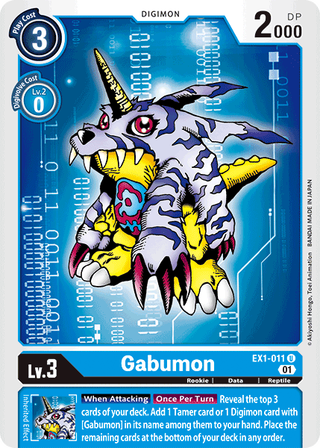Digimon Card Classic Collection Gabumon EX1-011 U