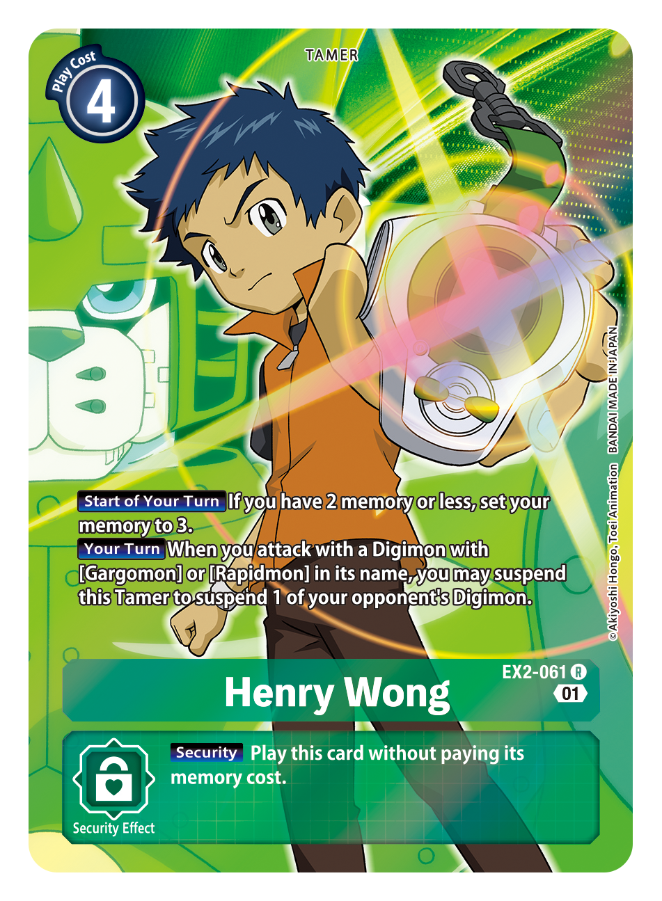 Digimon Card Digital Hazard Henry Wong Alt Art EX2-061 R
