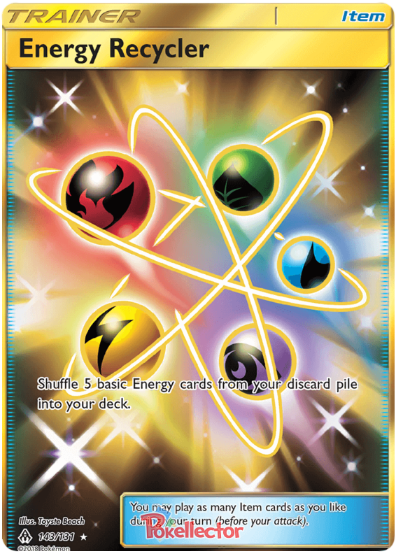 Pokemon Card Forbidden Light 143/131 Energy Recycler Item Secret Rare *MINT*