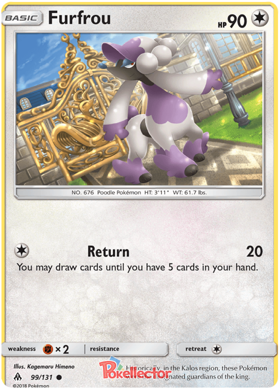 Pokemon Card Forbidden Light 99/131 099/131 Furfrou Common *MINT*