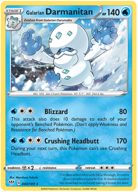darkness ablaze rare cards Pokemon Card Darkness Ablaze 44/189 044/189 Galarian Darmanitan Rare –  Brokenvase Games