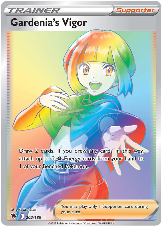 Pokemon Card Astral Radiance 202/189 Gardenia’s Vigor Supporter Hyper Rare *MINT*