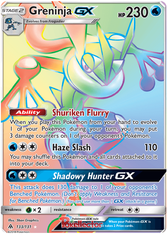 Pokemon Card Forbidden Light 133/131 Greninja GX Hyper Rare *MINT* –  Brokenvase Games