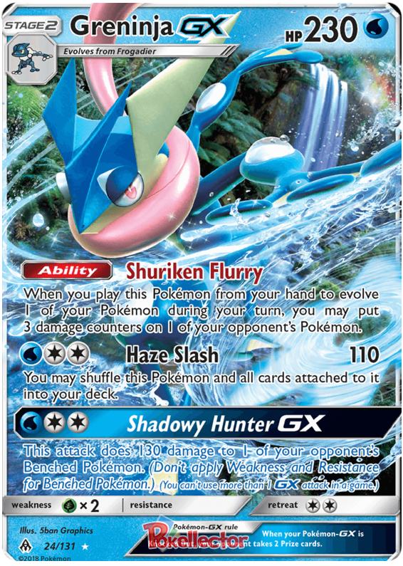 Pokemon Card Forbidden Light 24/131 024/131 Greninja GX Ultra Rare *MINT*