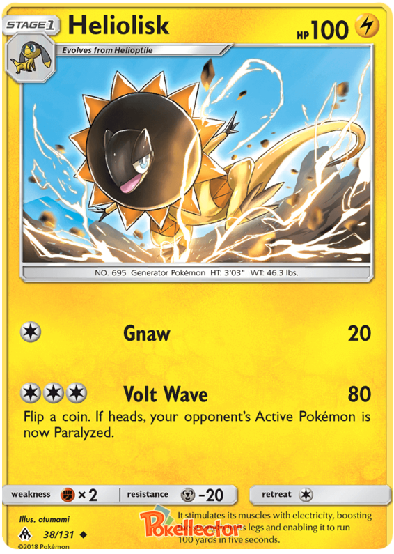 Pokemon Card Forbidden Light 38/131 038/131 Heliolisk Uncommon *MINT*