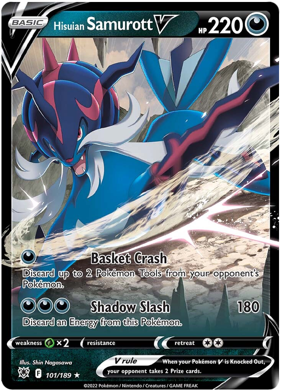 Pokemon Card Astral Radiance 101/189 Hisuian Samurott V Ultra Rare *MI Brokenvase Games Pokemon Card Astral Radiance 101/189 Hisuian Samurott V Ultra Rare *MI Brokenvase Games