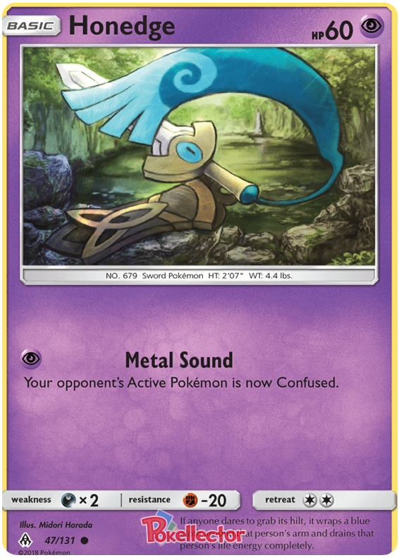 Pokemon Card Forbidden Light 47/131 047/131 Honedge Common *MINT*