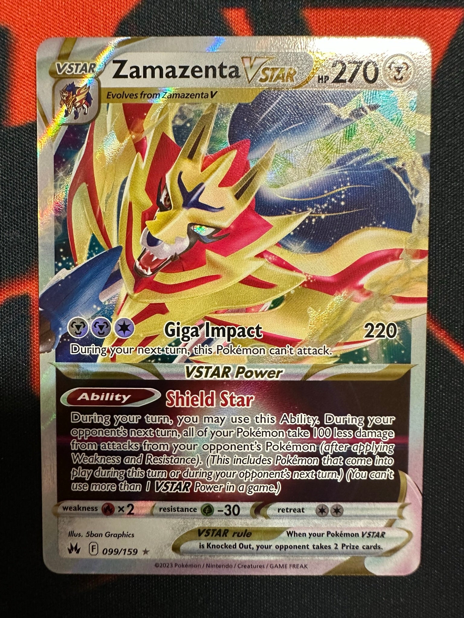 Pokemon Card Crown Zenith 099/159 99/159 Zamazenta VSTAR Ultra Rare *M –  Brokenvase Games