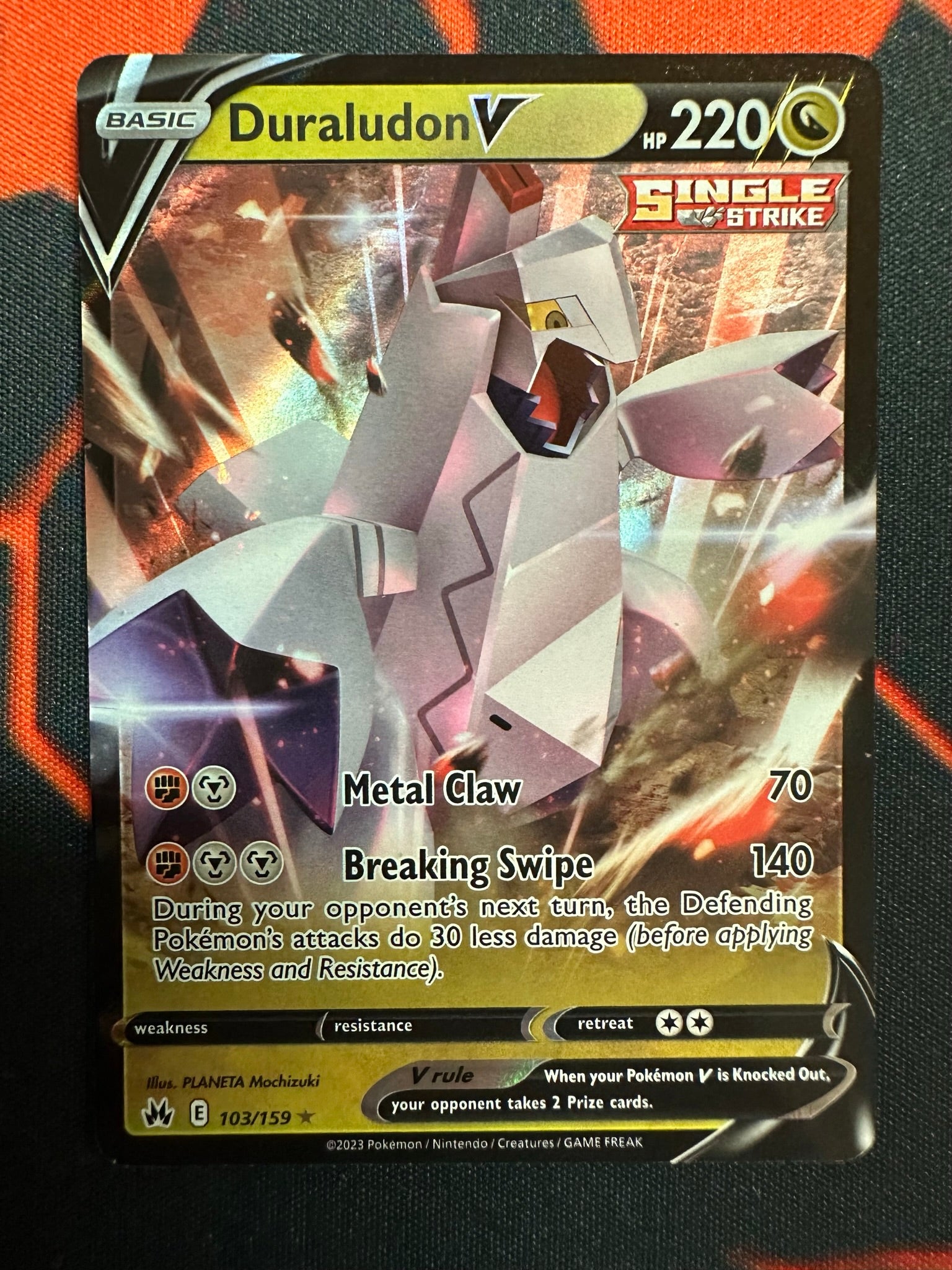 Pokemon Card Crown Zenith 103/159 Duraludon V Ultra Rare *MINT* Brokenvase Games Pokemon Card Crown Zenith 103/159 Duraludon V Ultra Rare *MINT* Brokenvase Games