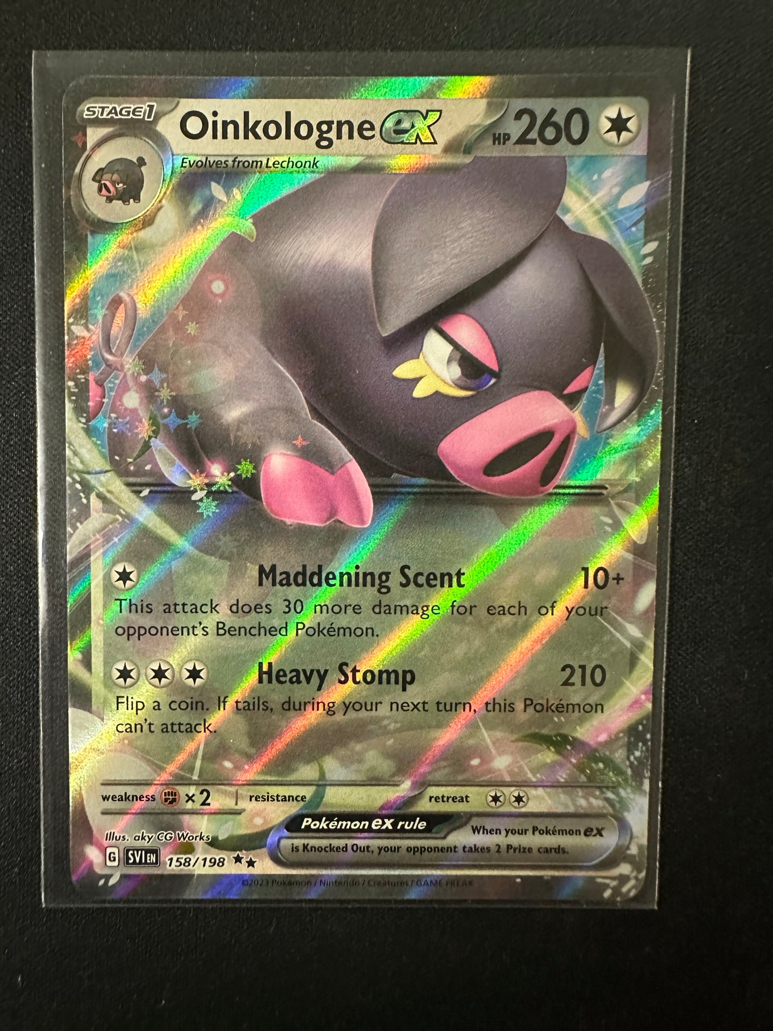 Pokemon Card Scarlet & Violet 158/198 Oinkologne ex Double Rare *MINT* Brokenvase Games Pokemon Card Scarlet & Violet 158/198 Oinkologne ex Double Rare *MINT* Brokenvase Games