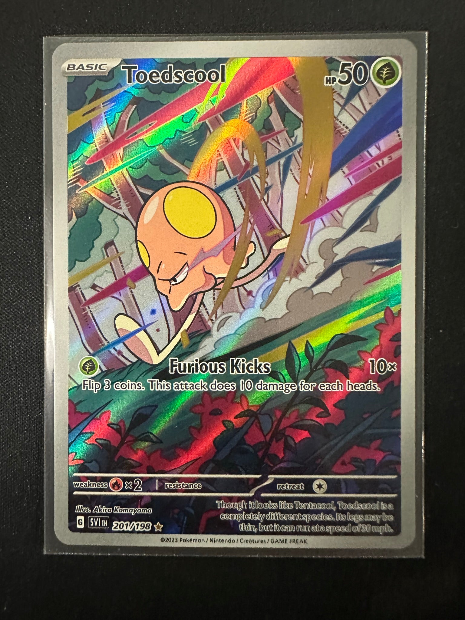 Pokemon Card Scarlet & Violet 201/198 Toedscool Illustration Rare *MIN   Brokenvase Games