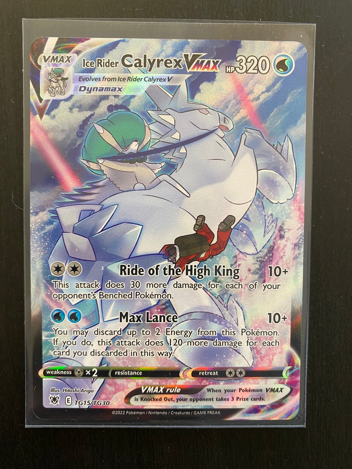 Pokemon Card Astral Radiance Trainer Gallery TG15/TG30 Ice Rider Calyrex VMAX Ultra Rare *MINT*