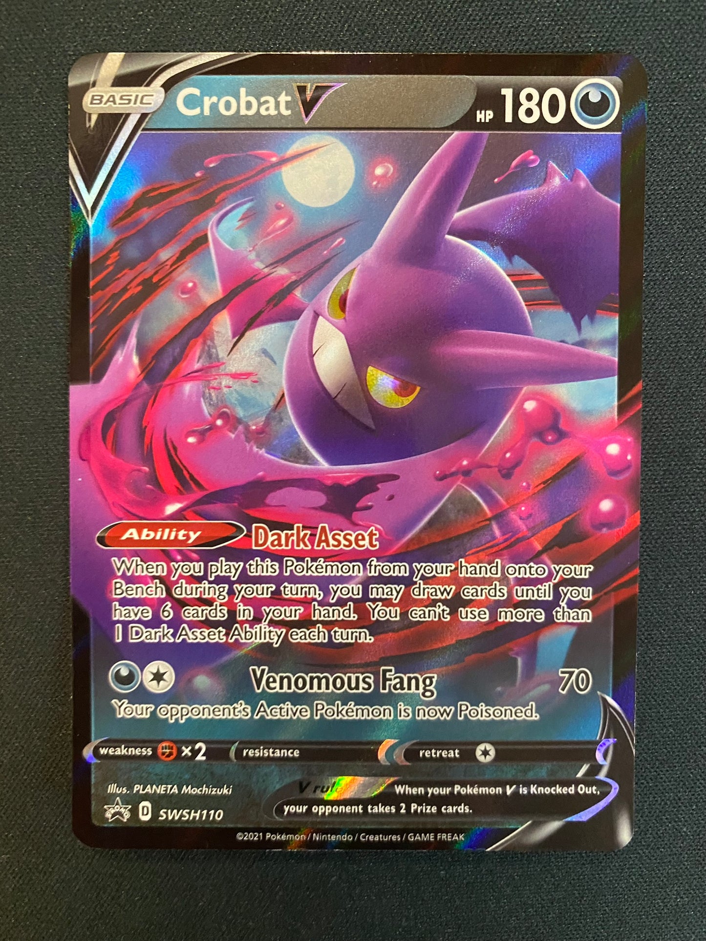Pokemon Card SWSH Black Star Promos SWSH110 Crobat V