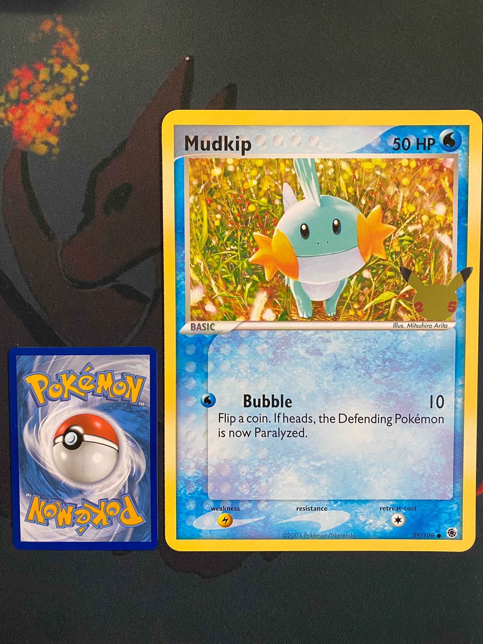 Pokemon Card 25TH ANNIVERSARY 59/109 Mudkip JUMBO OVERSIZED PROMO Brokenvase Games Pokemon Card 25TH ANNIVERSARY 59/109 Mudkip JUMBO OVERSIZED PROMO Brokenvase Games