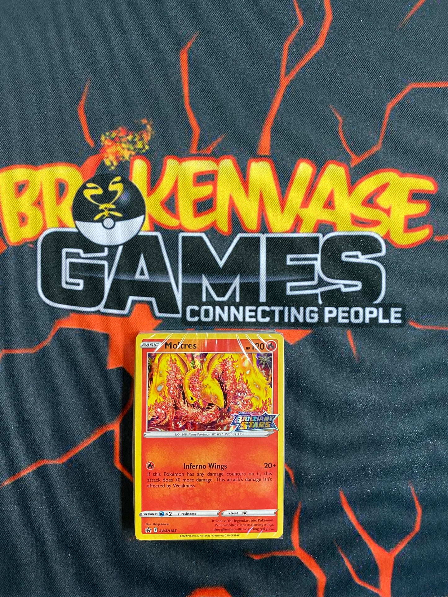 Pokemon Card SEALED SWSH Black Star Promos SWSH185 Moltres Prerelease promo