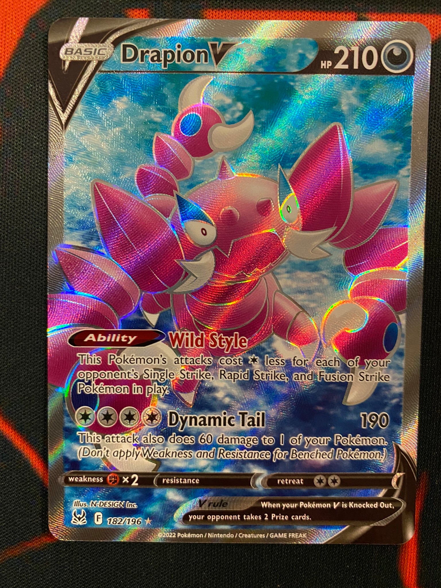 Pokemon Card Lost Origin 182/196 Drapion V Full Art *MINT* Brokenvase Games Pokemon Card Lost Origin 182/196 Drapion V Full Art *MINT* Brokenvase Games