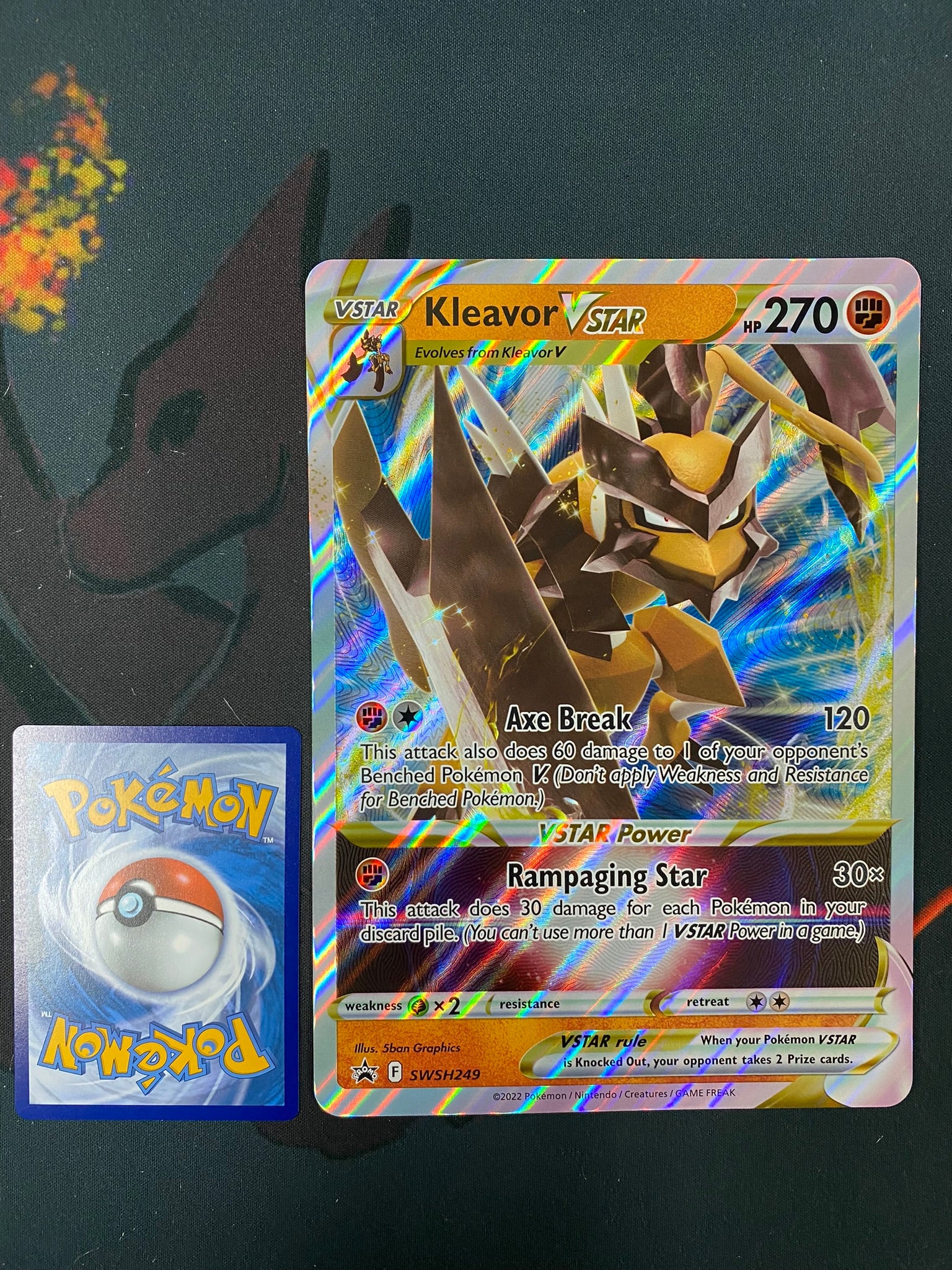 Pokemon Card SWSH249 Kleavor Vstar JUMBO OVERSIZED BLACK STAR PROMO Brokenvase Games Pokemon Card SWSH249 Kleavor Vstar JUMBO OVERSIZED BLACK STAR PROMO Brokenvase Games