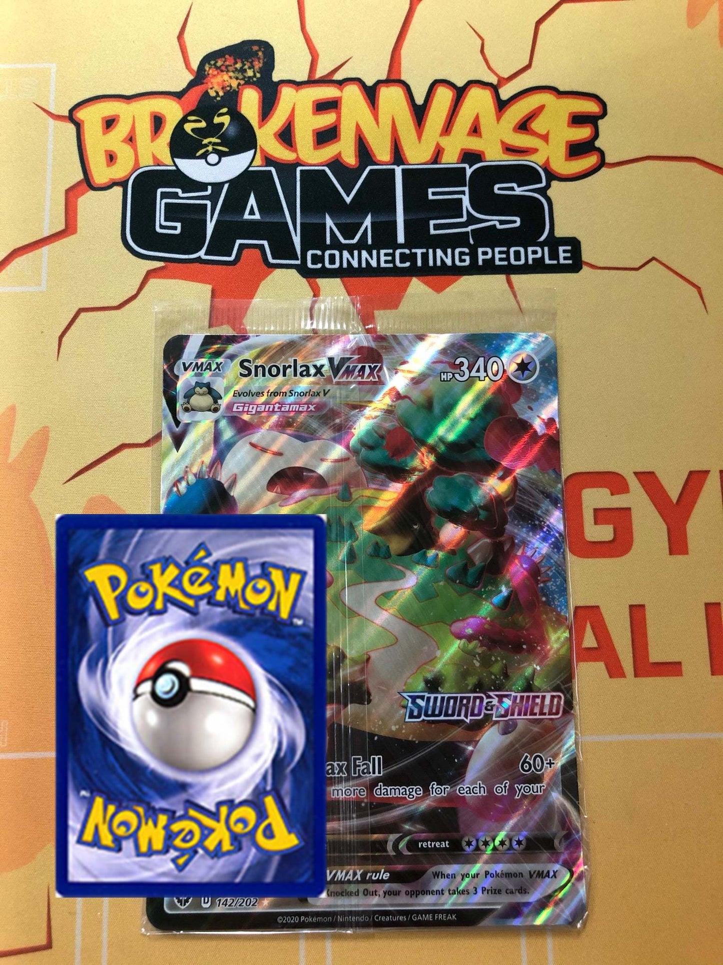 Pokemon Card SWORD & SHIELD 142/202 Snorlax Vmax JUMBO OVERSIZED PROMO - SEALED