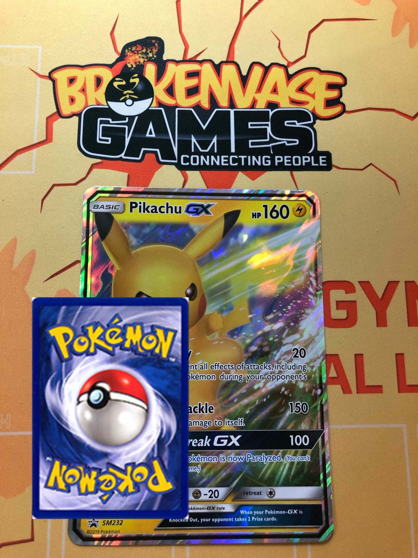 <transcy>Pokemon Karte SM 232 Pikachu GX JUMBO ÜBERGRÖSSER SCHWARZER STERN PROMO</transcy>