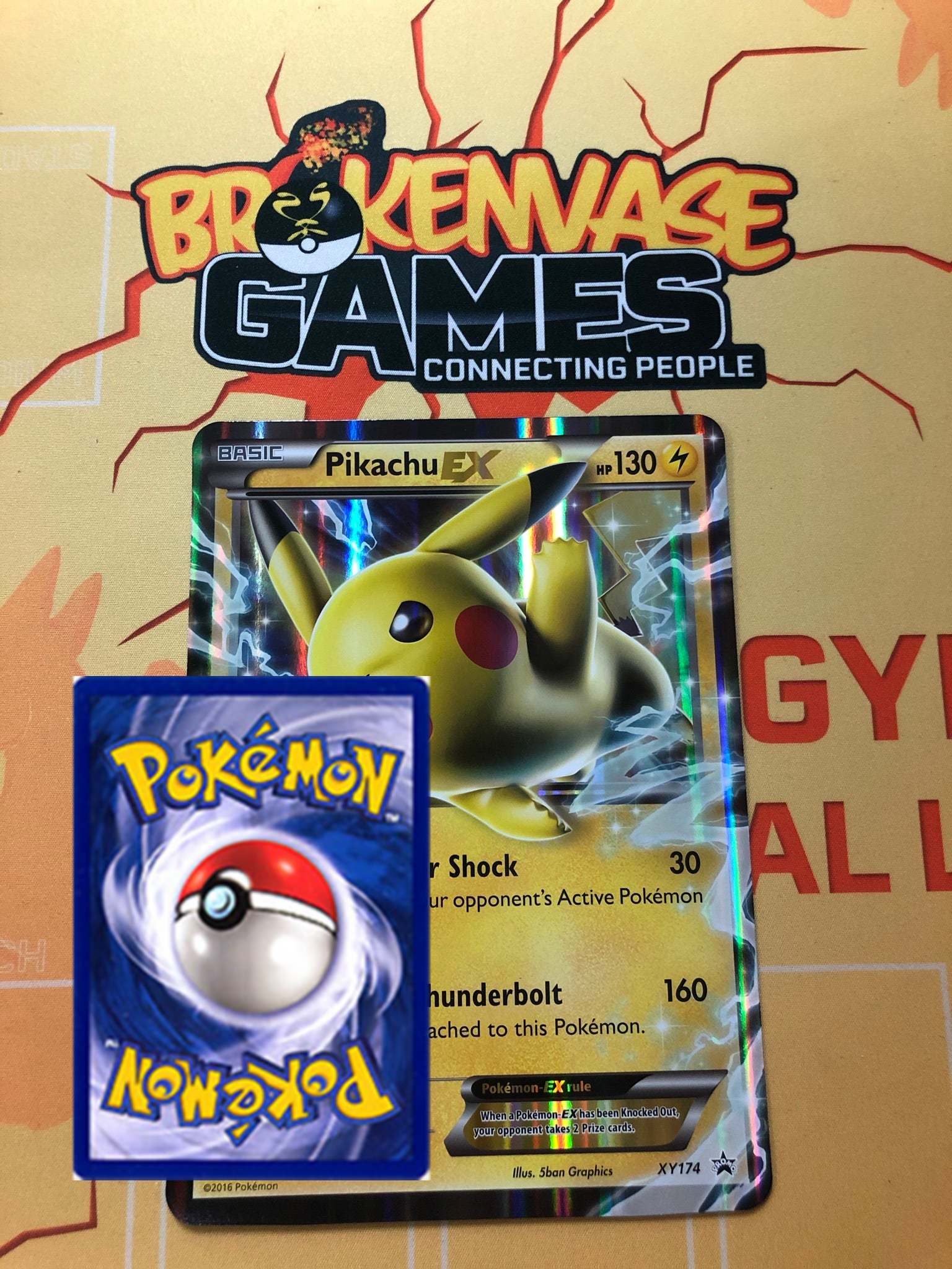 pikachu ex pokemon card for sale Pokemon Card XY 174 Pikachu EX JUMBO OVERSIZED PROMO – Brokenvase Games