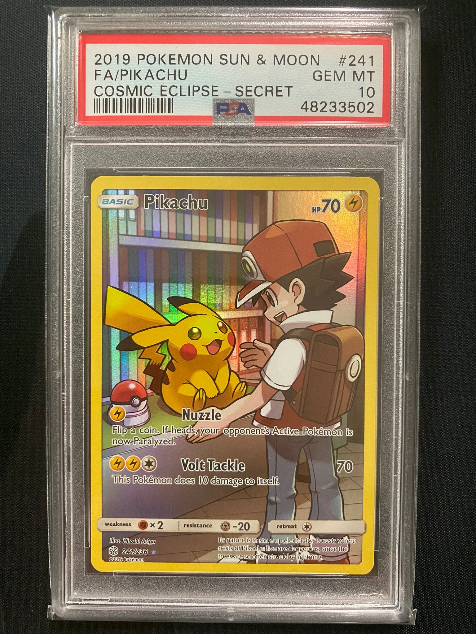 Pokemon Card Cosmic Eclipse Pikachu 241/236 PSA 10 Gem Mint Graded