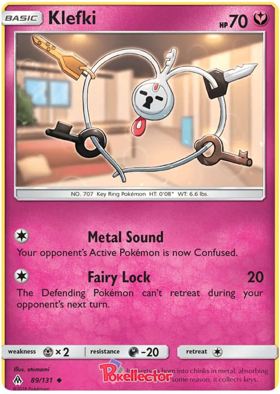 Pokemon Card Forbidden Light 89/131 089/131 Klefki Uncommon *MINT*