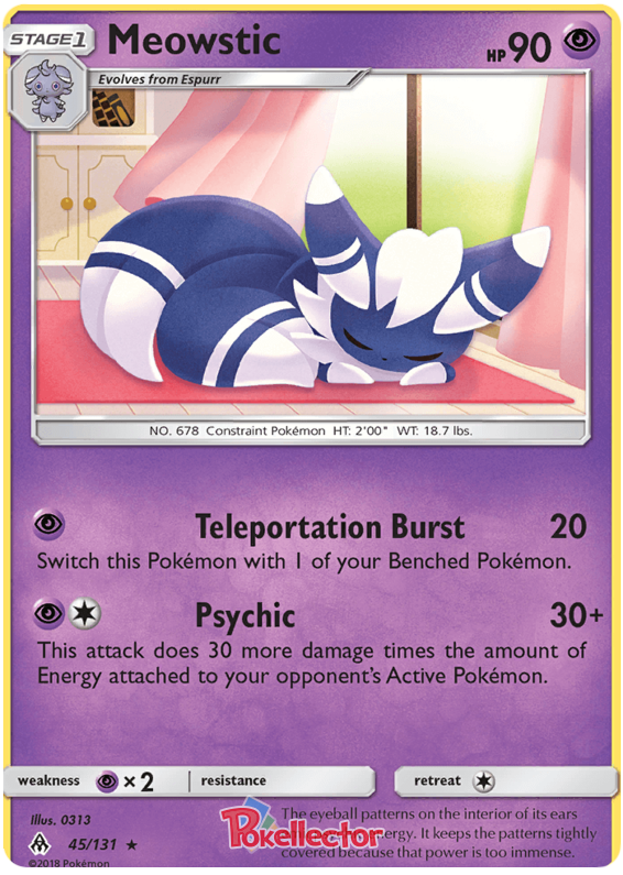Pokemon Card Forbidden Light 45/131 045/131 Meowstic Rare *MINT*