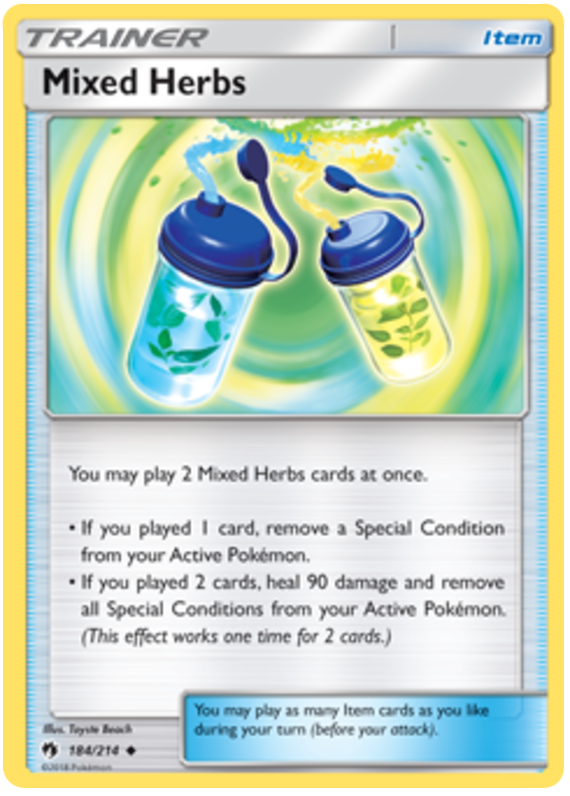 Pokemon Card Lost Thunder 184/214 Mixed Herbs Item Uncommon *MINT*