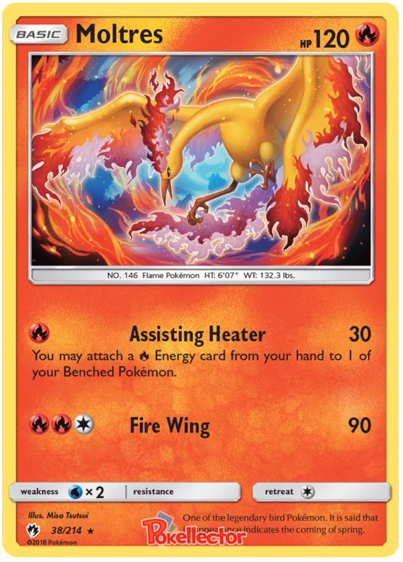 Pokemon Card Lost Thunder 38/214 038/214 Moltres Rare *MINT*
