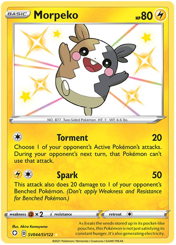 Pokemon Card Shining Fates SV044/SV122 SV44/SV122 Morpeko Shiny Rare