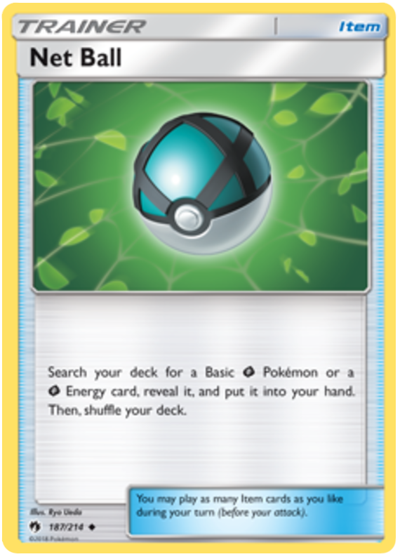 Pokemon Card Lost Thunder 187/214 Net Ball Item Uncommon *MINT*