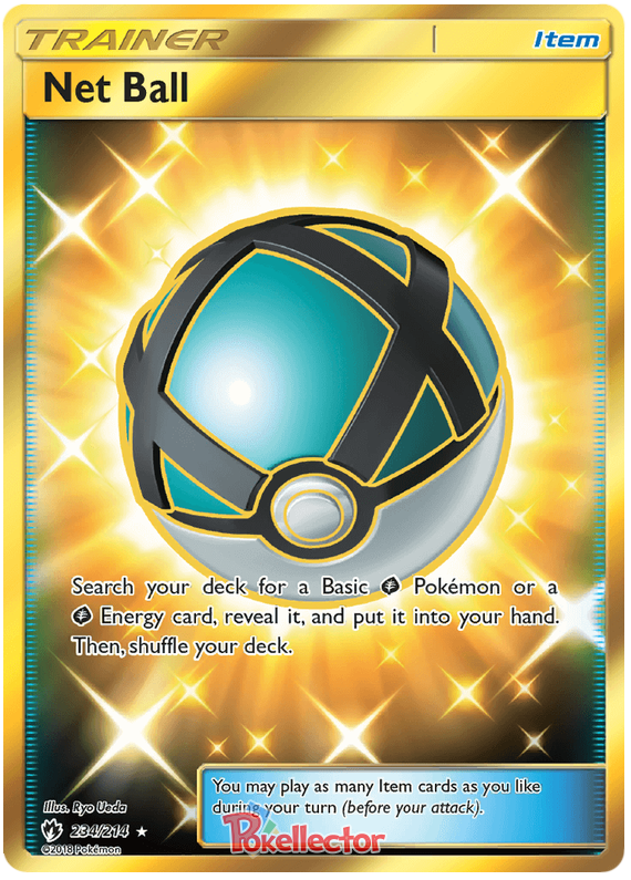 Pokemon Card Lost Thunder 234/214 Net Ball Item Secret Rare *MINT*