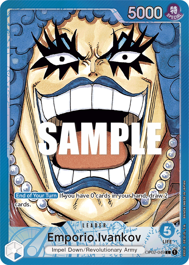 One Piece Card Paramount War Emporio.Ivankov Alt Art OP02-049 L